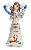 High Quality 82386 Autism Ribbon Awareness Angel Figurine, 5