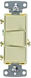 Hubbell Wiring Systems RCD111I tradeSELECT Single Pole Combination Quiet 3 Rocker Switch, 15A, 120-2