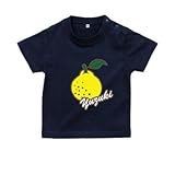 BabyChips ゆず大好き(名入れ半袖ベビーTシャツ) 160 ネイビー