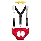 子供服 ベビー服 夏 3点セット 蝶ネクタイ ズボンつり 半ズボン 赤ちゃん 新生児 3-18か月 1-2歳 サロペットパンツ 写真の道具 (レッド, 三角80（3-6ヶ月）)