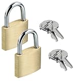 Topzone ® 25 mm 1 "インチSmall Miniソリッド真鍮南京錠2キー( Pack of 2 )
