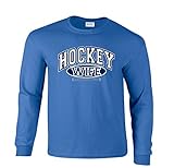 HockeyロングスリーブTシャツ: Hockey妻 – 複数色 ブルー