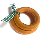 Wooden Baby Teether Toy - Organic Teething Ring Set by Mary & Kate MADE IN USA [並行輸入品]