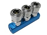 mind tools 2連 3連 エアーカプラー エアコンプレッサーのカプラー 分岐 増設に (3連エアーカプラー)