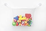 Bath Toy Organizer - Includes 2 Free Bonus Strong Hooked Suction Cups, Large mesh Storage Bag Best f