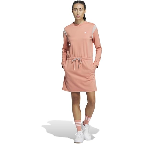 adidas ベージュ ワンピース　ゴルフワンピ　ゴルフウェア　アディダスゴルフ アディダス 【ゴルフ】ビヨンド ザ コース半袖ワンピース