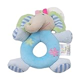 HSブルーElephant Baby Rattles Soft Plush DollリングCartoon Animals Rattle Developmentalおもちゃ新生児ギフト