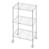 ルミナス メタルラック フローラルシリーズ カラーラック ホワイト 3段 ポール径19mm 幅45.5×奥行29.5×高さ76cm AFF45763WH