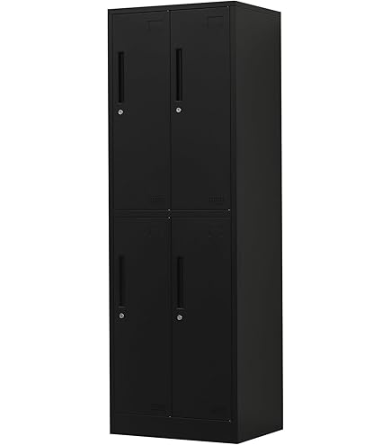 Amazon.co.jp: COOLIVE ロッカー 4人用 スリム 鍵付き スチール