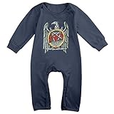 カッコいい 男の子と女の子 スレイヤー メタル バンド クラシックロゴ ベビー服 100%綿 Navy Size 6 M