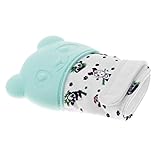 B Blesiya ベビー用手袋　歯がため　歯固め　食品級シリコン手袋　調整可能　ベアの型　赤ちゃん歯がため玩具　全４色 - 緑