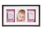 Pearhead Babyprints Handprint and Footprint Deluxe Wall Frame, Espresso by Pearhead