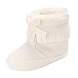 Tovadoo ベビーシューズ ブーツ プリンセス 女の子 秋冬 多色 リボン タッセル 裏ファー 歩行練習 柔らかい ギフト 0-18ヶ月