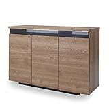 LOWYA（ロウヤ）サイドボード テレビ台 サイドチェスト キャビネット～46ｖまで 国産 完成品 120cm 木目 シャビーナチュラル