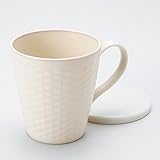 会津漆器 レンジカゴメ蓋付マグカップ渕ピンク ［ 13 x 9.5 x 9.7cm ］ 【 レストラン カフェ 洋食器 飲食店 業務用 】