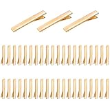 【LEISURE CLUB】 ヘアクリップ 約50個入り 40mm ヘアピン ハンドメイド 髪留め 金具 ヘアアクセサリー パーツ シルバー DIY ホビー 業務用 手芸用品 大人 子供