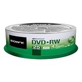 SONY 25X DVD+RW 4.7GB SPINDLE 120MIN