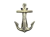 Antique Gold Cast Iron Decorative Anchor Door Knocker 6 Inch - Anchor Decoration - Nautical Wall Art