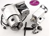 CNC Engraving Machine Rotary/Rotational Axis 80mm/3-jaw chuck 4th Axis Tailstock