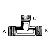 Zurn Pex QT444T 3/4" x 3/4" x 3/4" Tee Outlet [並行輸入品]