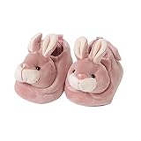 JOKnet ベビー アニマル ベロア ルームシューズ 子ども用 スリッパ サンダル キッズ 靴下 子供 滑り止め うさぎ(ピンク) 13cm(足長～12.5cm)