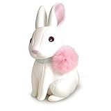 Qiyunかわいいクリエイティブウサギ貯金箱PVCレザー漫画コイン保存ボックスBunny図Money DepositボックスGreatクリスマス/新しい年ギフトfor kidscolour :ホワイト