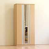 日本製 モダン 幅85cm ハイタイプシューズボックス 完成品【開梱設置付き】 (ナチュラル)