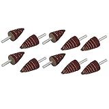 DealMux 6ミリメートルシャンク25ミリメートルDiaのテーパードヘッドエメリー布マンドレルは、研削点10個入りをマウント