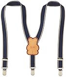キッズ用サスペンダー(くまBEAR) 紺×ベージュ