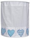 Taftan Hearts Checks Lampshade Fabric (Light Blue) by Taftan