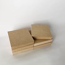 Amazon.co.jp: MDF材 15mm厚 ミニサイズ 約80mm×約80mm 6枚セット MDF 