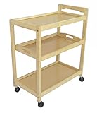 3段ワゴン　トレー付 【食事の運搬・片付けに/約幅45.5×奥行34×高さ67cm】