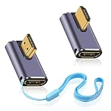 Duttek 8K L字型HDMI変換アダプター 左向き&左向きHDMI延長アダプター 48Gbps UHD HDMI 2.1オスメス エクステンダーコネクター 8K@60Hz、4K@120Hz、HDTV、PC、ノートパソコン用 (2パック)