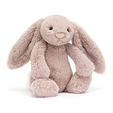 Jellycat Bashful Luxe Willow Bunny ぬいぐるみ 巨大 20インチ - ウサギ&バニー ぬいぐるみ - クラシックな子供用ギフト