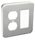 Steel City 482-NEC Pre-Galvanized Steel Square Box Surface Cover with One GFI Device and One Duplex 