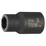 3TR-08~19 Series TONE 3/8" Drive Tornado Sockets (3TR-09) [並行輸入品]