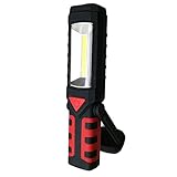 Liebeye 磁気ワークライト COB LED屋外活動のため USB充電式 磁気ワークライト 車修理メカニックホームトーチ ブラック＋レッド