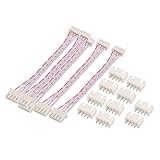 uxcell　接続ケーブル　ピンヘッダー　デュアルエンド　XH2.54　4P　メスコネクタ　10cm長さ　5個入り