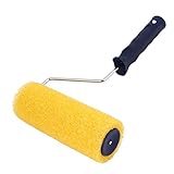 uxcell ペイントローラー ローラーバケ メタル スポンジ ブルー イエロー シルバートーン