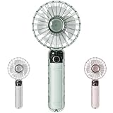 ハンディファン 手持ち扇風機 扇風機 ハンディ 透明な外観デザイン 携帯扇風機 ハンディ扇風機 充電式USB 20dB静音 强力 ミニ扇風機