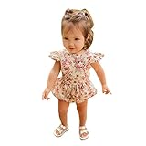 Franterdベビー女の子花柄ロンパース、KidジャンプスーツPieceパンツPlaysuit Clothing ベージュ