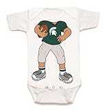ミシガン州状態Heads Up 。Football Baby Onesie