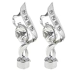 MagiDealペアダイヤモンドFlameデザインウィンドウカーテンロッドエンドDraperyポールドレープロッドFinalsヘッドキャップフィットfor Dia。28 mmロッド 17x9cm a7