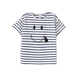 Cutelove 子供服 Tシャツ 半袖 ファミリー装着し 子供＋お母さんセット 夏 キッズ 男女兼用 可愛い 綿 レジャー 柔らか ストライプ 笑顔 おしゃれ ショートスリーブ