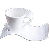 結婚式のセラミックのコーヒーカップと受け皿ミルクマグの午後のティーカップのコーヒーカップセット コーヒーカップ (Color : White, Size : One Size)