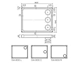 サヌキ 洗濯機防水パン ハイブリッドタイプ 800×640mm SW-800R