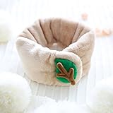 BXL キッズ かわいい マフラー ふわふわ やわらかい ネックウォーマー 暖かい 防寒 (このは)