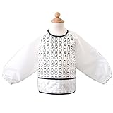 (ニニータ)ninita　お食事エプロン 長袖エプロン 袖付きエプロン/C.ミルク瓶柄