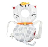 赤ちゃんのかわいいリュック　頭を保護できる　怪我防止　出産祝い (Ｓ, 猫)