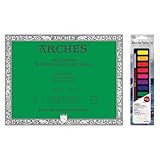 ARCHES 2アーチ水彩 コールドプレスブロック ナチュラルホワイト 140ポンド 8X10 | 水彩画セット W Tin 1711599 水彩紙